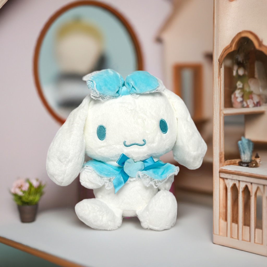 Cinnamoroll 9" Sanrio Plush (Blue Lace Bow & Heart Edition)