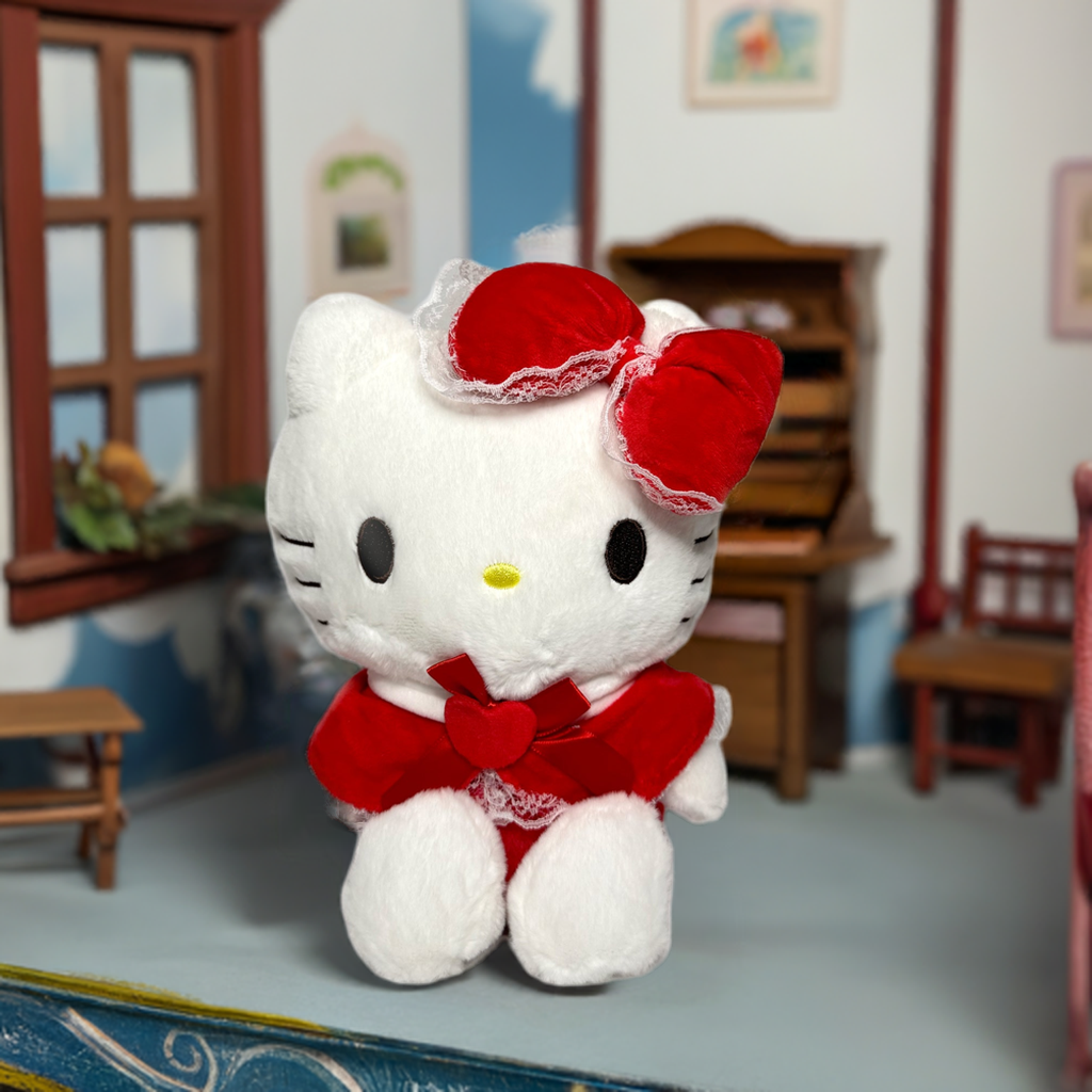 Hello Kitty 10" Sanrio Plush (Red Bow & Lace Dress Edition)