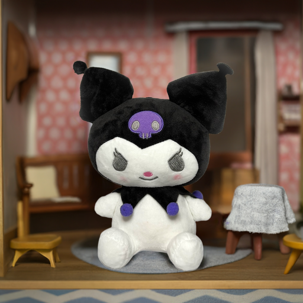 Kuromi 9" Sanrio Plush (Classic Dark Gray & Purple)