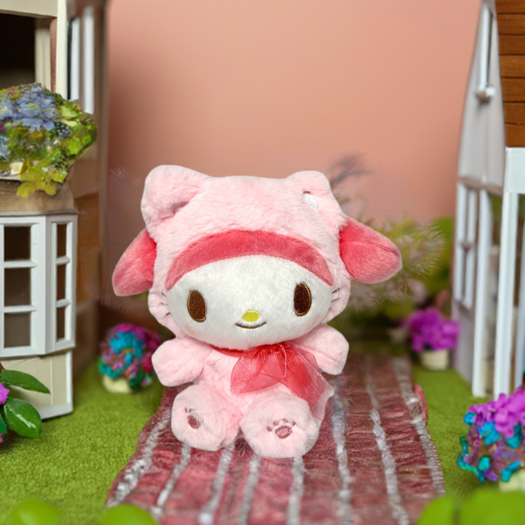 My Melody 8" Sanrio Plush (Pink Cat Costume Edition)