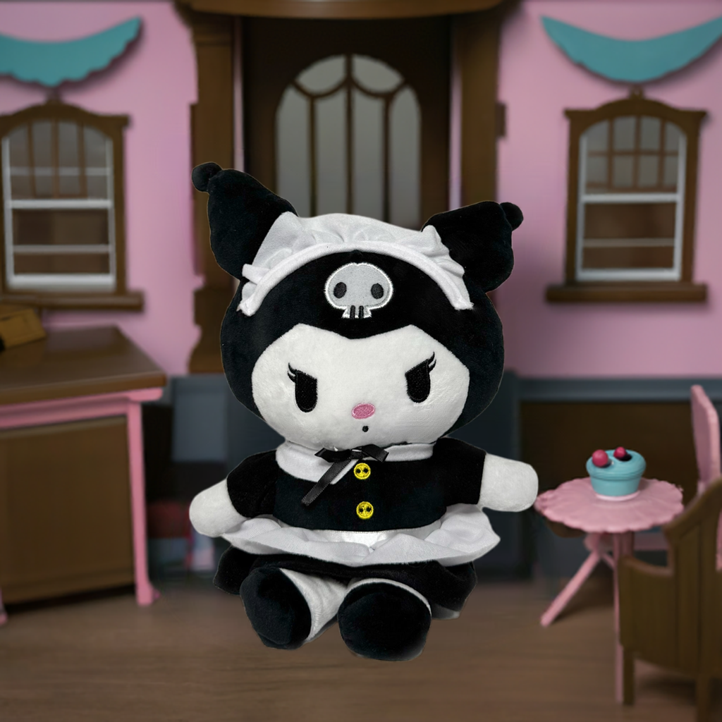 Kuromi 10" Sanrio Plush (Maid Costume Edition)