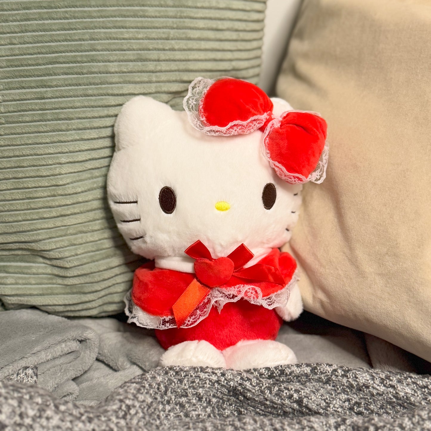 Hello Kitty 10" Sanrio Plush (Red Bow & Lace Dress Edition)