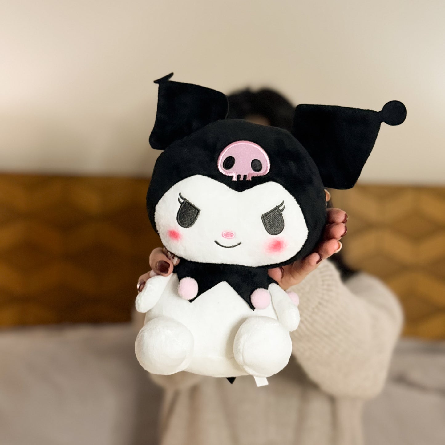 Kuromi 9" Sanrio Plush (Black & Pink Edition)