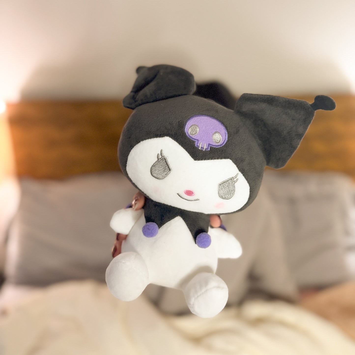 Kuromi 9" Sanrio Plush (Classic Dark Gray & Purple)