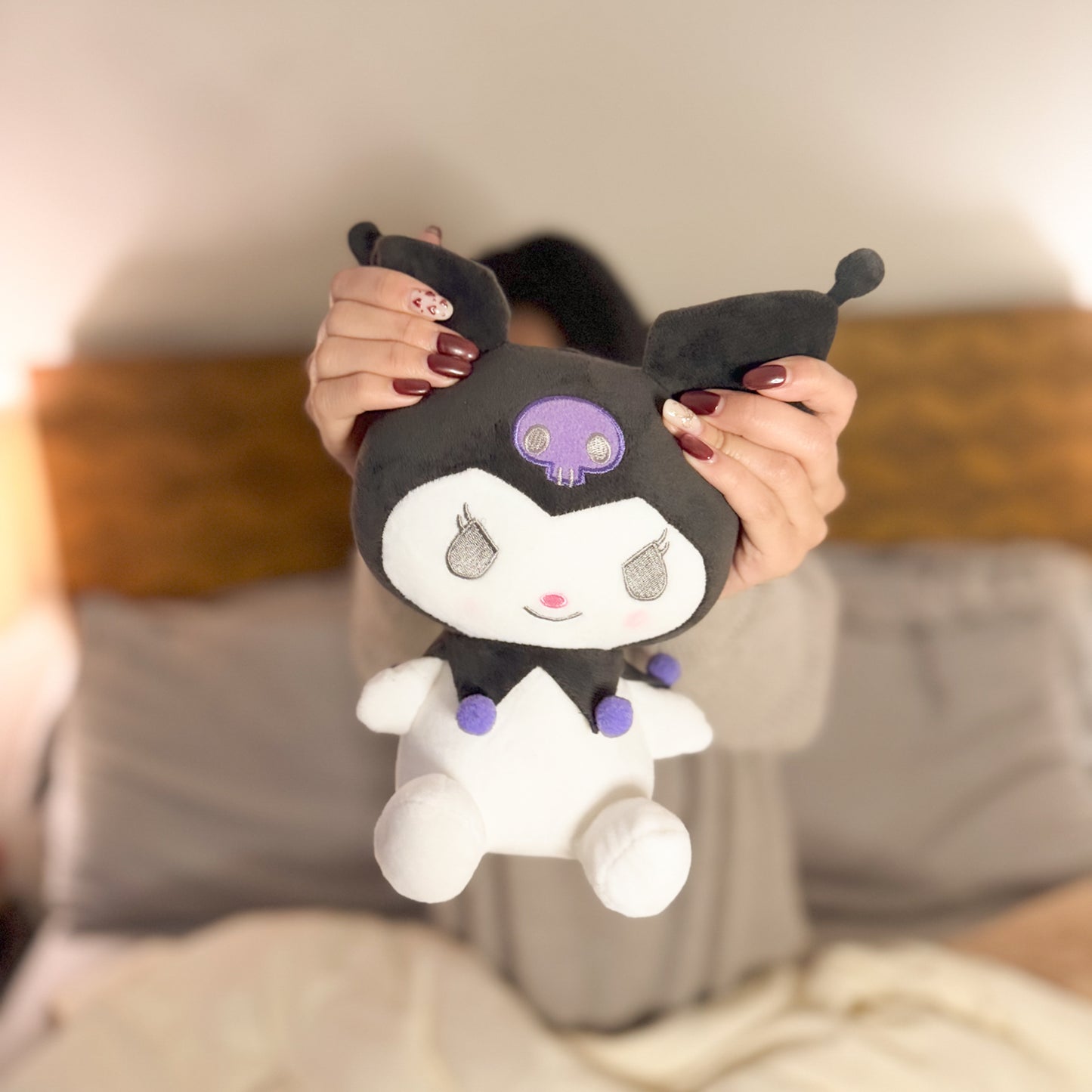 Kuromi 9" Sanrio Plush (Classic Dark Gray & Purple)