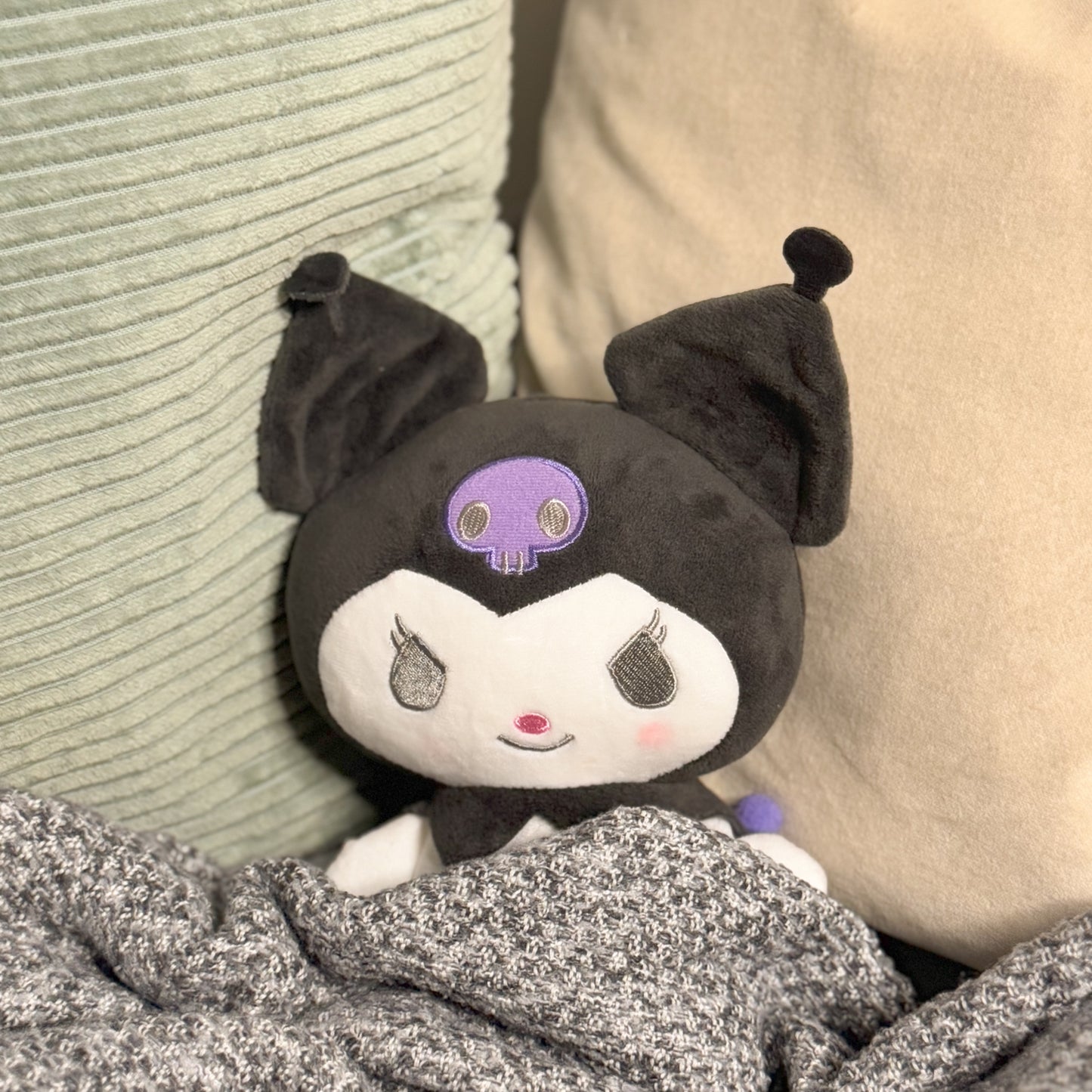 Kuromi 9" Sanrio Plush (Classic Dark Gray & Purple)